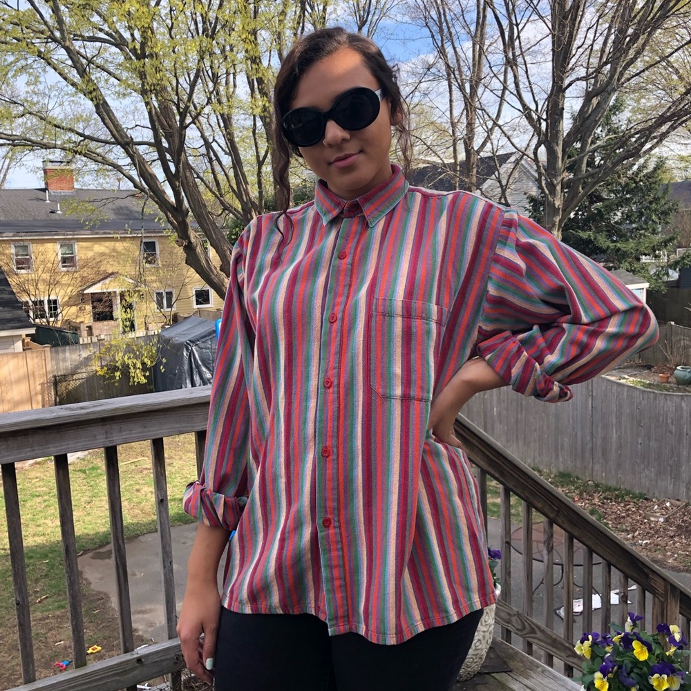 Vintage striped button up